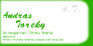 andras toreky business card